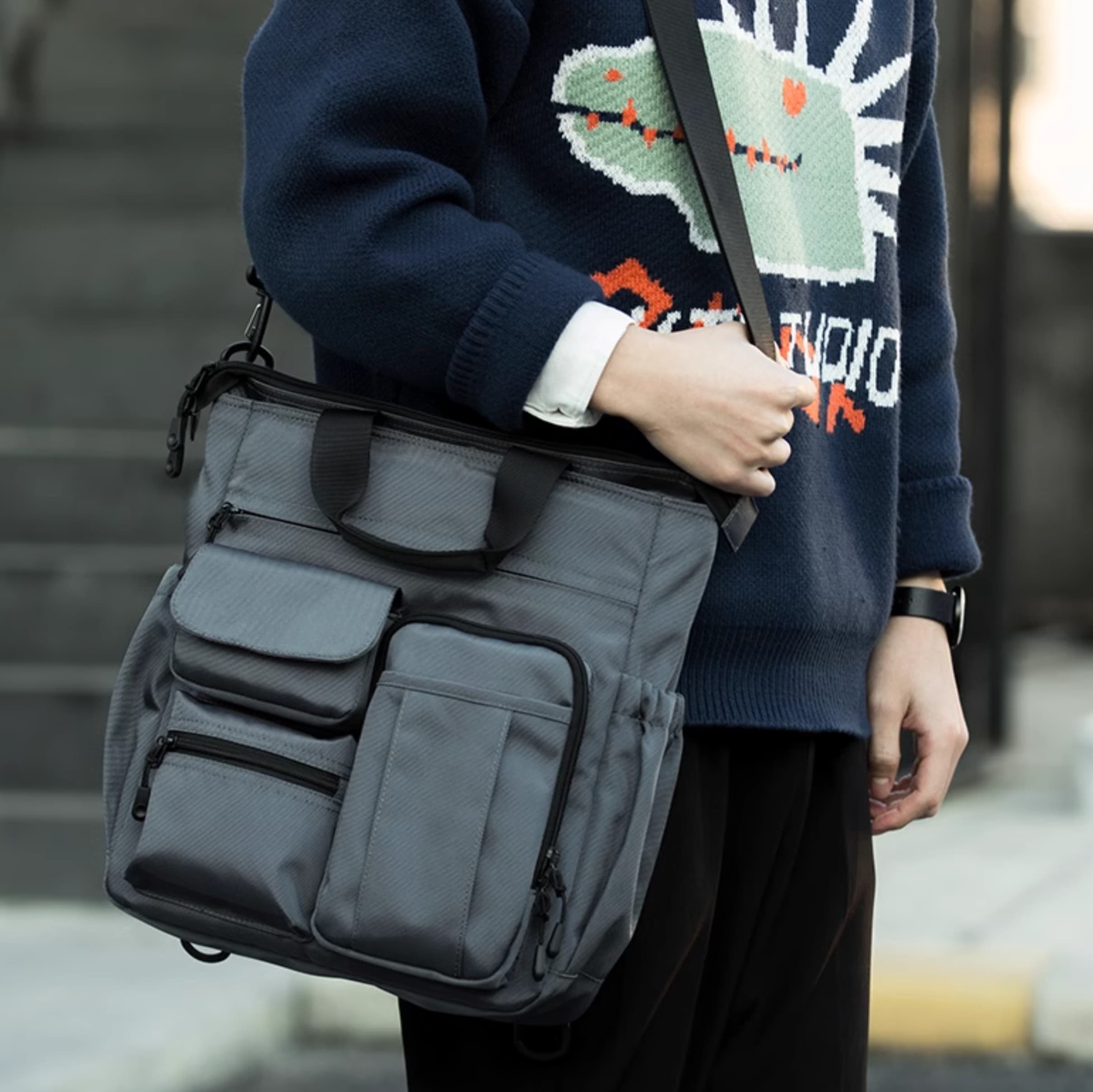 2wayバック多機能収納ポケット付き2wayバッグ