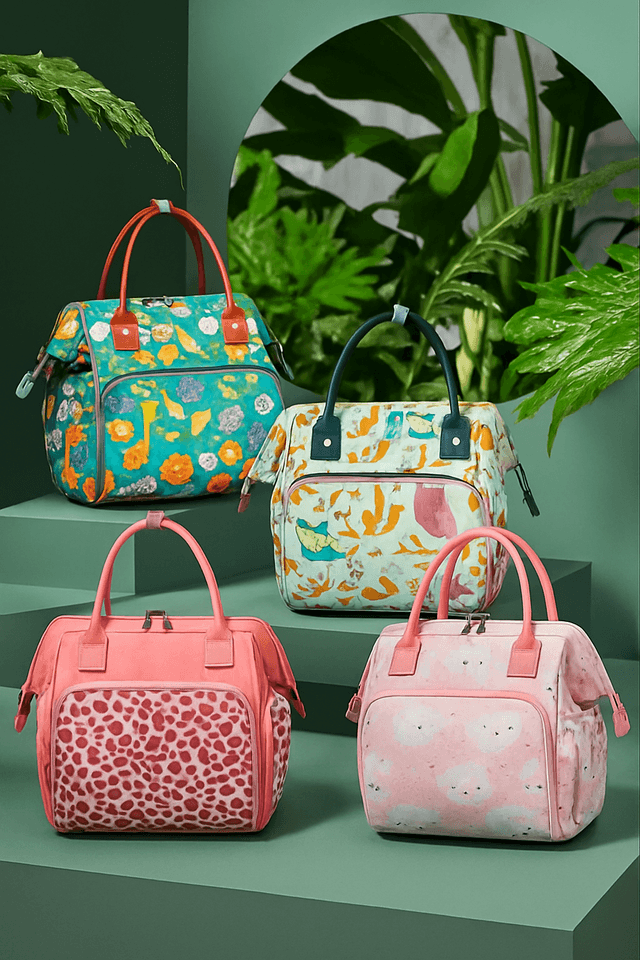 2wayバッグ 動物柄多機能大容量2wayマザーズバッグ