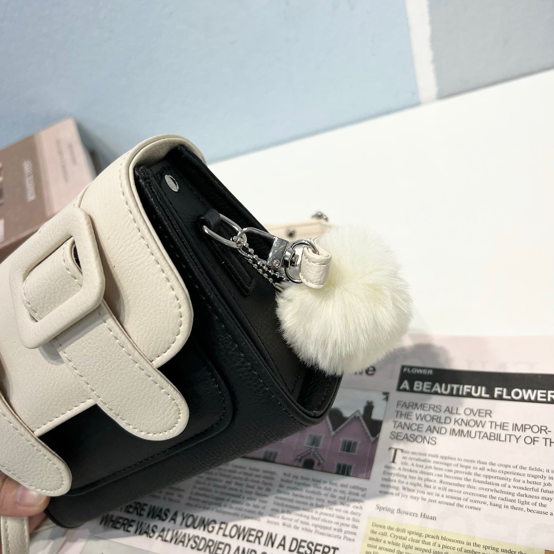 2wayバッグ クラシカル飾りバックル 2wayショルダー