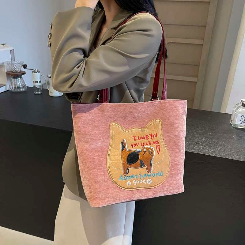 2wayバッグ ネコちゃんメッセージ トート＆ショルダー