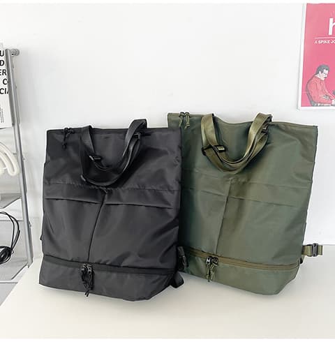 2wayバックシンプル大容量二層式2wayバッグ