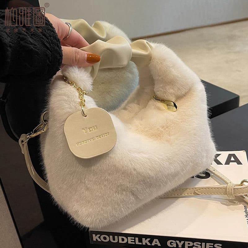 2wayバッグ ふわもこ ファートート ショルダーバッグ