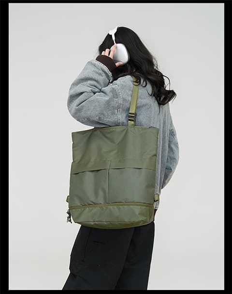 2wayバックシンプル大容量二層式2wayバッグ