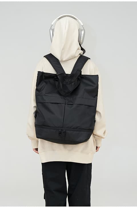 2wayバックシンプル大容量二層式2wayバッグ