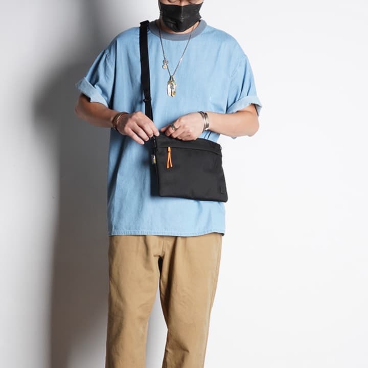 2wayバッグ シンプル二層式サコッシュショルダー
