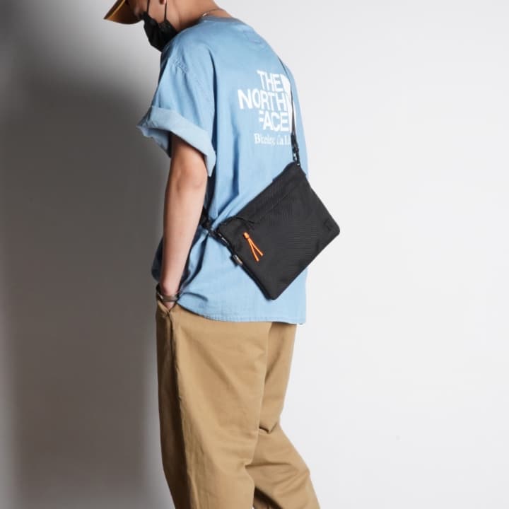 2wayバッグ シンプル二層式サコッシュショルダー