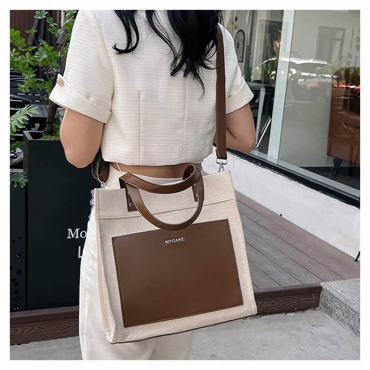 2wayバッグ シンプル デザイン キャンバス トート