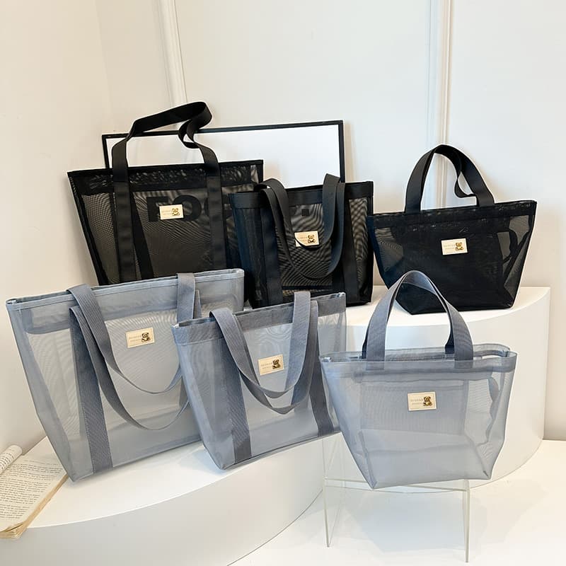 2wayバッグ メッシュ素材トートショルダーバッグ