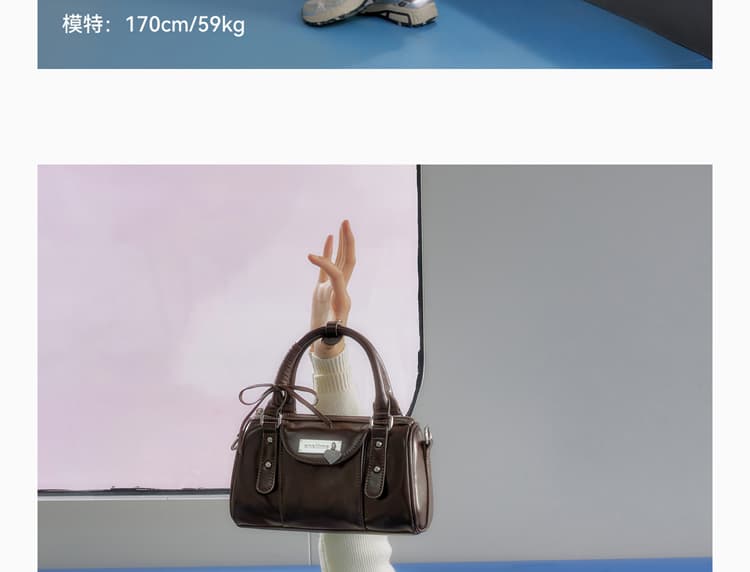 2wayバッグ リボンチャーム付き レトロ調バッグ